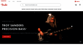 What Fender.com website looked like in 2023 (1 year ago)