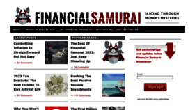 What Financialsamurai.com website looked like in 2023 (1 year ago)