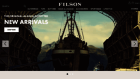 What Filson.com website looked like in 2023 (1 year ago)