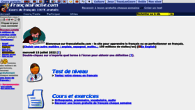 What Francaisfacile.com website looked like in 2023 (1 year ago)