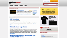 What Freesound.org website looked like in 2023 (1 year ago)
