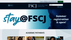 What Fscj.edu website looked like in 2023 (1 year ago)