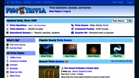 What Funtrivia.com website looked like in 2023 (1 year ago)