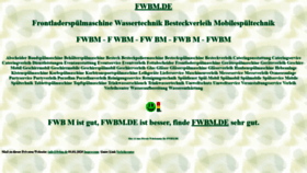 What Fwbm.de website looked like in 2023 (2 years ago)