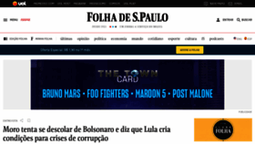 What Folha.com.br website looked like in 2023 (1 year ago)