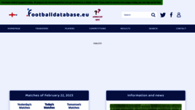 What Footballdatabase.eu website looked like in 2023 (1 year ago)