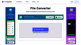 What Freeconvert.com website looked like in 2023 (1 year ago)