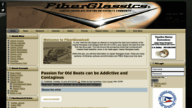 What Fiberglassics.com website looked like in 2023 (1 year ago)