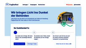 What Fragdenstaat.de website looked like in 2023 (1 year ago)