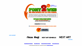 What Font2web.com website looked like in 2023 (1 year ago)