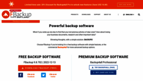 What Fbackup.com website looked like in 2023 (1 year ago)