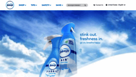 What Febreze.com website looked like in 2023 (1 year ago)