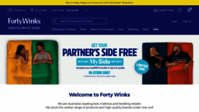 What Fortywinks.com.au website looked like in 2023 (1 year ago)