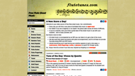 What Flutetunes.com website looked like in 2023 (1 year ago)