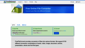 What Freefileconvert.com website looked like in 2023 (1 year ago)