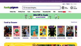 What Funkypigeon.com website looked like in 2023 (2 years ago)