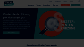 What Finanzwende.de website looked like in 2023 (1 year ago)