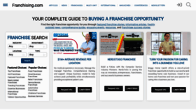 What Franchising.com website looked like in 2023 (1 year ago)