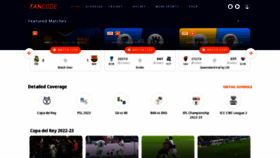 What Fancode.com website looked like in 2023 (1 year ago)