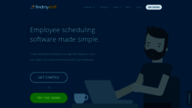 What Findmyshift.com website looked like in 2023 (1 year ago)