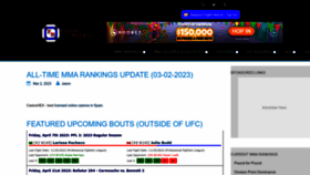 What Fightmatrix.com website looked like in 2023 (1 year ago)