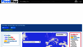 What Floodmap.net website looked like in 2023 (1 year ago)