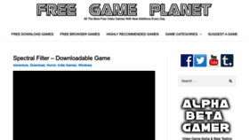 What Freegameplanet.com website looked like in 2023 (1 year ago)