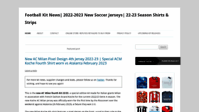 What Footballkitnews.com website looked like in 2023 (1 year ago)