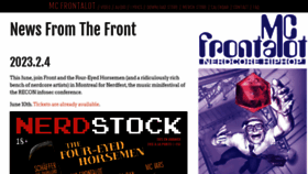 What Frontalot.com website looked like in 2023 (1 year ago)