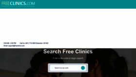 What Freeclinics.com website looked like in 2023 (1 year ago)