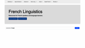 What French-linguistics.co.uk website looked like in 2023 (1 year ago)