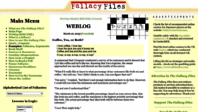 What Fallacyfiles.org website looked like in 2023 (1 year ago)
