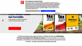 What Formblitz.de website looked like in 2023 (1 year ago)