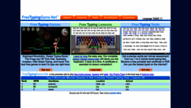 What Freetypinggame.net website looked like in 2023 (1 year ago)