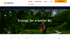 What Fortisbc.com website looked like in 2023 (1 year ago)