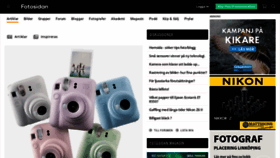 What Fotosidan.se website looked like in 2023 (1 year ago)