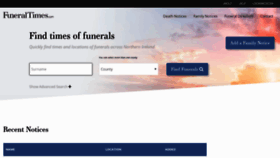 What Funeraltimes.com website looked like in 2023 (1 year ago)