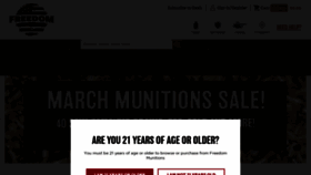 What Freedommunitions.com website looked like in 2023 (1 year ago)