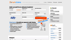 What Forumoteka.pl website looked like in 2023 (1 year ago)