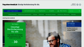 What Frag-einen-anwalt.de website looked like in 2023 (2 years ago)