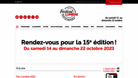 What Festival-lumiere.org website looked like in 2023 (1 year ago)
