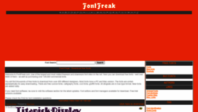 What Fontfreak.com website looked like in 2023 (1 year ago)