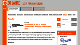 What Friedensdienst.de website looked like in 2023 (1 year ago)