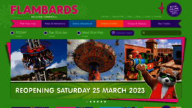 What Flambards.co.uk website looked like in 2023 (1 year ago)