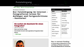 What Fotolehrgang.de website looked like in 2023 (1 year ago)