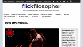 What Flickfilosopher.com website looked like in 2023 (1 year ago)