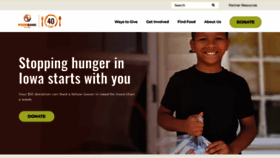 What Foodbankiowa.org website looked like in 2023 (1 year ago)