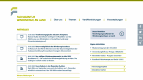 What Fachagentur-windenergie.de website looked like in 2023 (1 year ago)