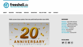 What Freeshell.de website looked like in 2023 (2 years ago)