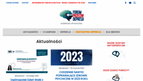 What Forumprzeciwdepresji.pl website looked like in 2023 (1 year ago)